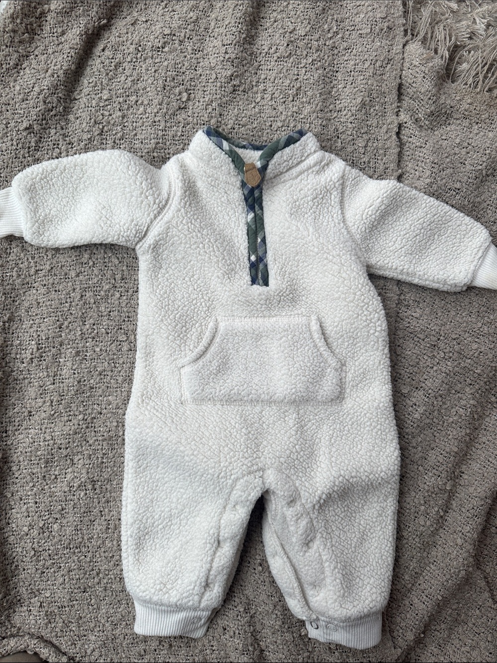 Carter’s Cozy Cream Sherpa One-Piece for Kids